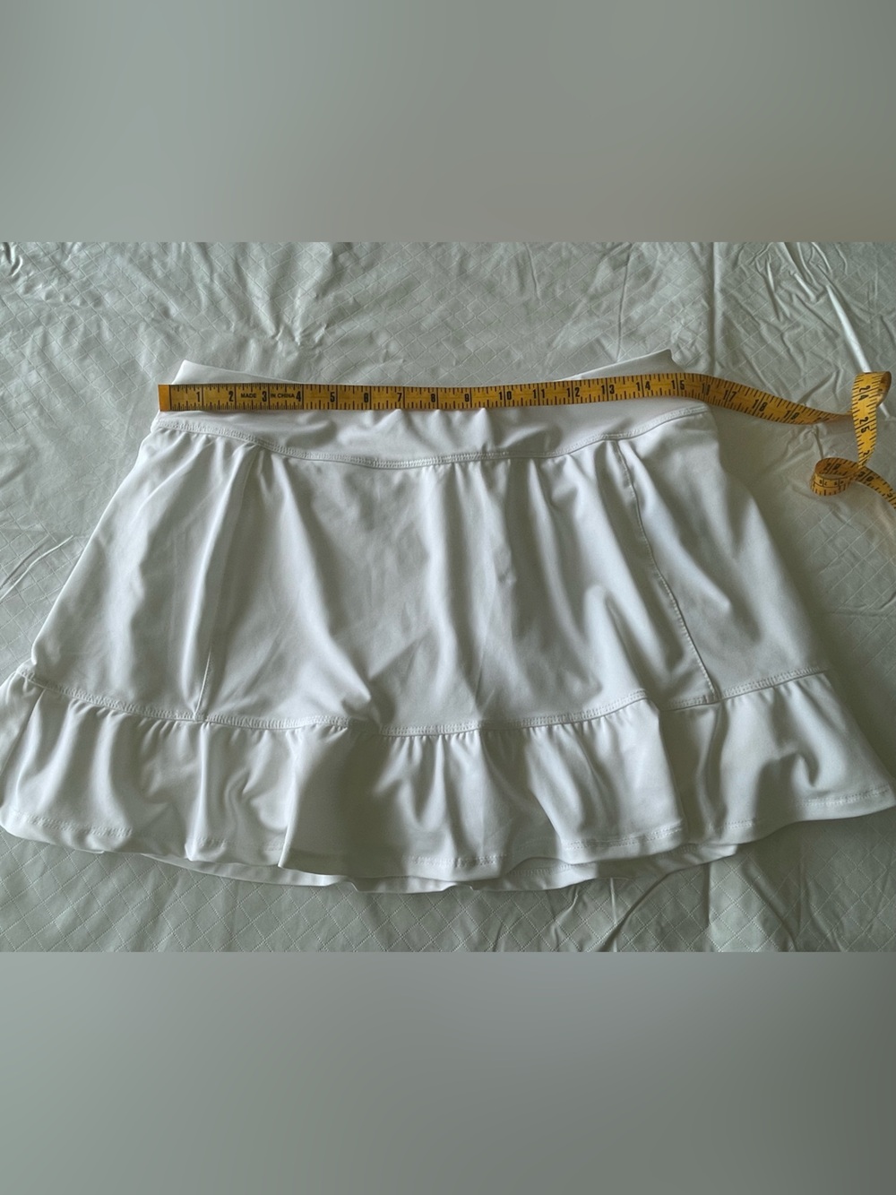 FILA White Ruffle-Hem Women's Skort